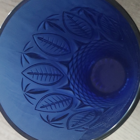 Arcoroc for Avon Royal Sapphire Cobalt Blue Tumbler & Rocks Glasses, Vintage Bar - Picture 3 of 4